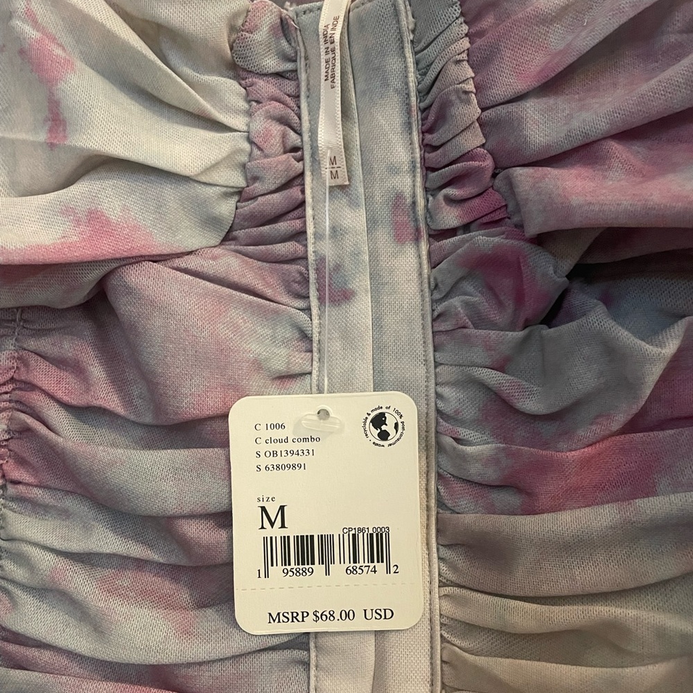 Super cute free people long sleeve going out shirt, has pinks and blues in it
